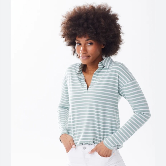 Alice Walk Women's Striped Polo - Small - Picture 2 of 5